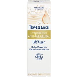Global anti-aging eye contour cream - Lift'Argan - Natessance - Face