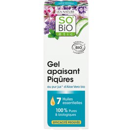 Gel apaisant piqûres, aux 7 huiles essentielles bio - So'bio étic - Massage and relaxation