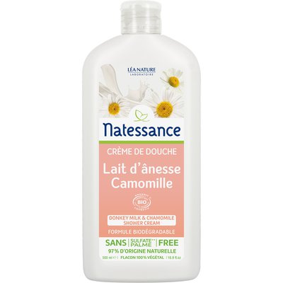 Donkey milk and chamomile shower cream - Natessance - Hygiene
