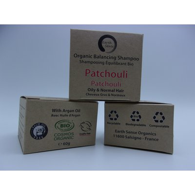 Balancing Solid Shampoo - Patchouli - Oily & all Hair Types - Earth Sense Organics SAS - Hair
