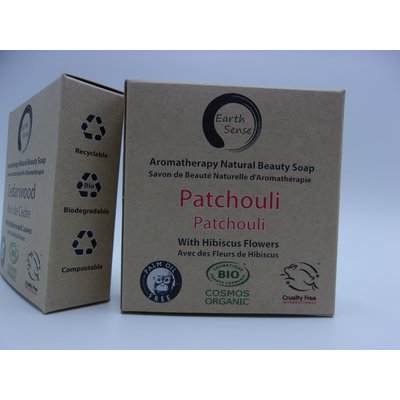 Solid Soap - Patchouli with Hibiscus Flowers - Earth Sense Organics SAS - Health - Hygiene - Massage and relaxation - Body