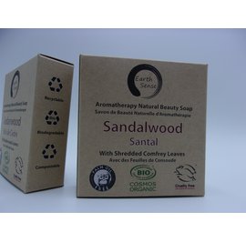 Solid Soap - Sandalwood with Shredded Comfrey Leaves - Earth Sense Organics SAS - Hygiene