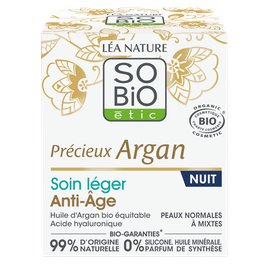 Anti-Aging light night cream -  Précieux Argan - So'bio étic - Face