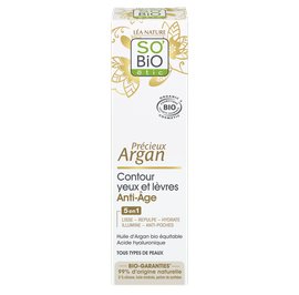 Anti-Aging eyes and lips contour - Précieux Argan - So'bio étic - Face